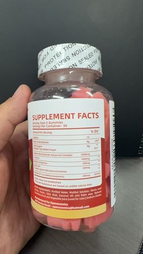 Creatine Monohydrate Gummies Complex for Men & Women -Advanced Formula W/L-Taurine + Vitamin B12, Sugar Free Chewable Supplement,90 Strawberry Gummies Openovomins uk supplements