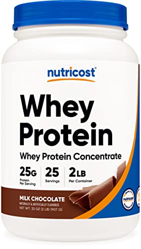 Nutricost Whey Protein Concentrate (Chocolate) 2LBS - Gluten Free & Non-GMO Nutricost uk supplements