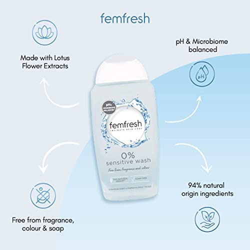 Femfresh Intimate Skin Care 0% Wash, 250ml Femfresh uk supplements
