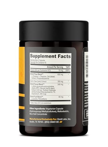 ONNIT Alpha Brain Nootropic Brain Supplement for Focus, Memory, Mental Clarity, Cognitive Support with L-Theanine and Vitamin B6, 90 Count ONNIT uk supplements