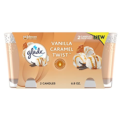 Glade Candle Jar, Air Freshener, Vanilla Caramel Twist, 3.4 oz, 2 Count Glade uk supplements