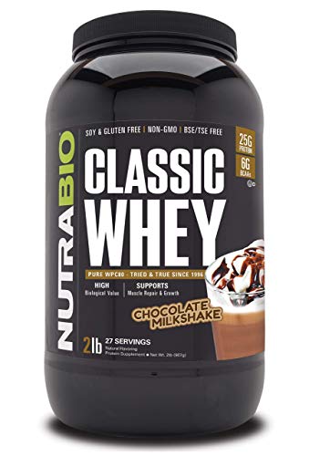NutraBio Classic Whey Protein Powder- 25G of Protein Per Scoop - No Fillers, Artificial NutraBio uk supplements