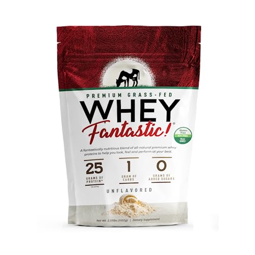 Whey Fantastic - Unflavored - 100% Natural Grass Fed Whey Protein Powder - Unique 3 Fantastic Nutrition uk supplements