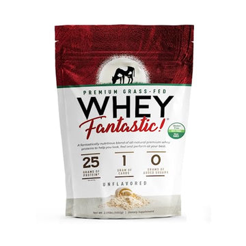 Whey Fantastic - Unflavored - 100% Natural Grass Fed Whey Protein Powder - Unique 3 Fantastic Nutrition uk supplements