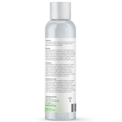 Promescent Natural Lube with Organic Ingredients, Premium Aloe Vera Lubricant Gel for Couples, Condom Compatible, Long-Lasting, Water Based Lube (4 oz) Promescent uk supplements