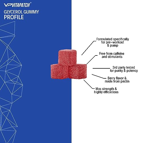 VitaPatch Premium Grade Glycerol Gummies Stim Free Pre Workout - Intense Pump VitaPatch uk supplements