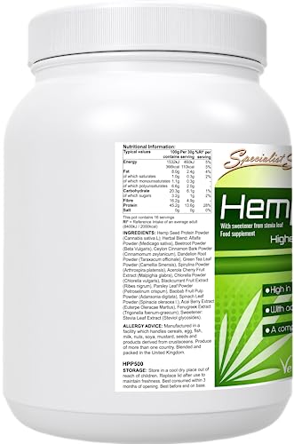 Specialist Supplements HempNourish Protein Powder 500g Specialist Supplements uk supplements