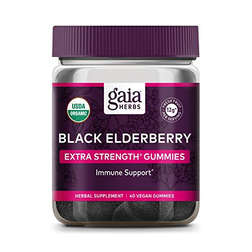 Gaia Herbs Black Elderberry (Sambucus Nigra) Extra Strength Gummies Gaia Herbs uk supplements