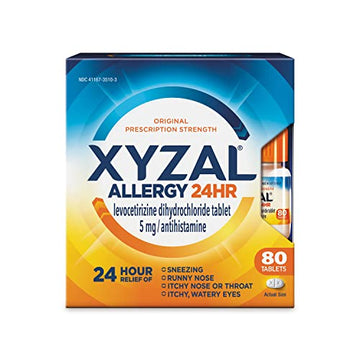 Xyzal Allergy Pills, 24-Hour Allergy Relief, 80-Count, Original Prescription Strength Xyzal uk supplements