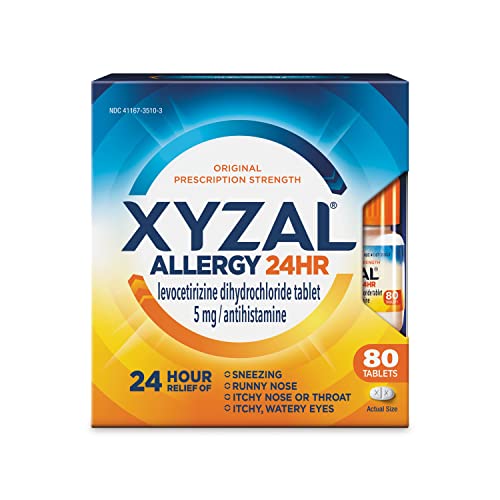 Xyzal Allergy Pills, 24-Hour Allergy Relief, 80-Count, Original Prescription Strength Xyzal uk supplements