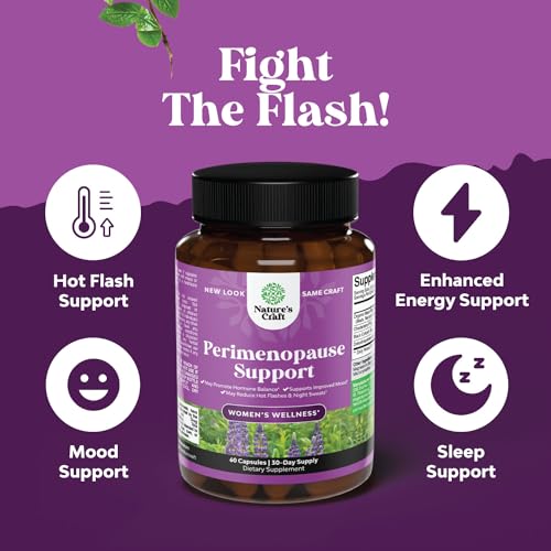 Complete Perimenopause Supplement for Women - Multibenefit Menopause Relief Natures Craft uk supplements