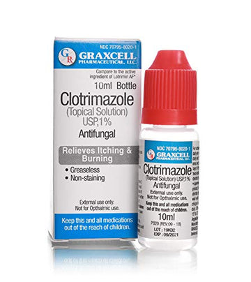 Graxcell Clotrimazole 1% Antifungal Topical Solution for Athlete's Foot, 0.33 Fluid Ounce Graxcell uk supplements
