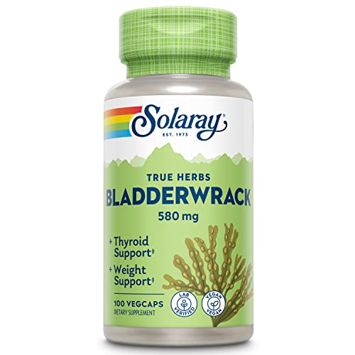 SOLARAY Bladderwrack Seaweed 580 mg Healthy Thyroid Balance and Weight Management SOLARAY uk supplements