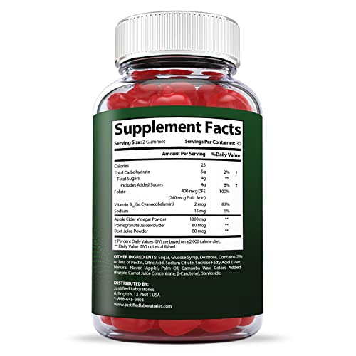 Justified Laboratories ACV for Health Keto ACV Gummies 1000MG with Pomegranate Juice Justified Laboratories uk supplements
