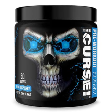 JNX SPORTS The Curse! Pre Workout Powder - Blue Raspberry 50 Servings | Preworkout JNX SPORTS uk supplements