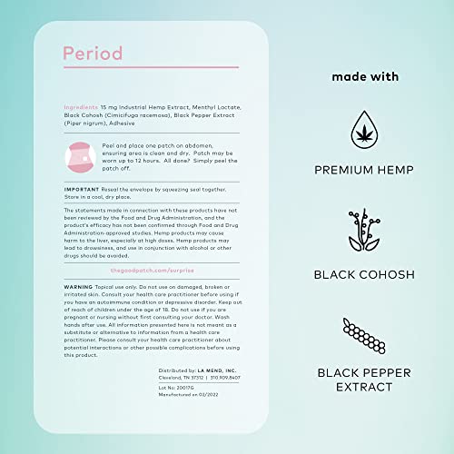 The Good Patch Menstrual and Period Support - Sustained Release Plant Powered Period Patch The Good Patch uk supplements