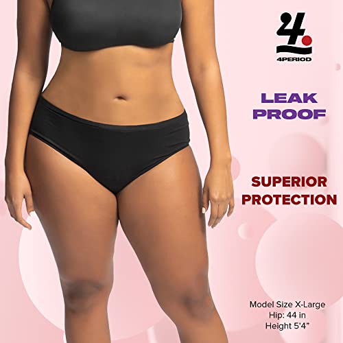4period High Absorbency for Heavy Flow Period Panties; Leakproof, for Teens and Women (3 Black, X-Large) 4period uk supplements
