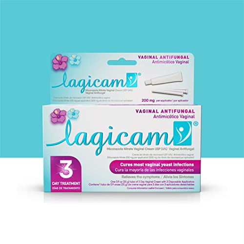 Lagicam Vaginal Yeast Infection, Antifungal 3 Day Miconazole Nitrate Treatment Cream, Relief for Itching LAGICAM V uk supplements