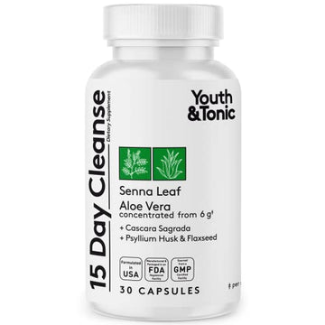 Youth & Tonic 15 Day Colon Cleanser & Detox for Waste Loss to Feel Lighter Youth & Tonic uk supplements