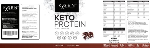 K-GEN™ Keto Collagen Protein Powder Natural Multi Collagen Chocolate Blend, Coconut MCT Vitamin C+B6 K GEN ketogenic enhancement uk supplements