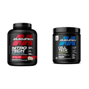 MuscleTech Whey Protein Powder Nitro-Tech | Isolate & Peptides & Cell-Tech Creactor MuscleTech uk supplements