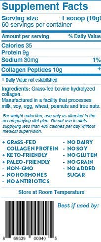 Dr. Kellyann Hydrolyzed Collagen Peptides Protein Powder Unflavored Dr. Kellyann uk supplements