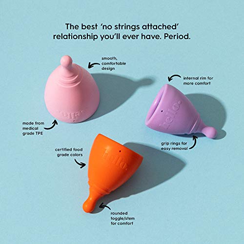 The Hello Cup Extra Small Menstrual Cup, BPA Free, Reusable, Hypoallergenic, Recyclable THE HELLO CUP uk supplements