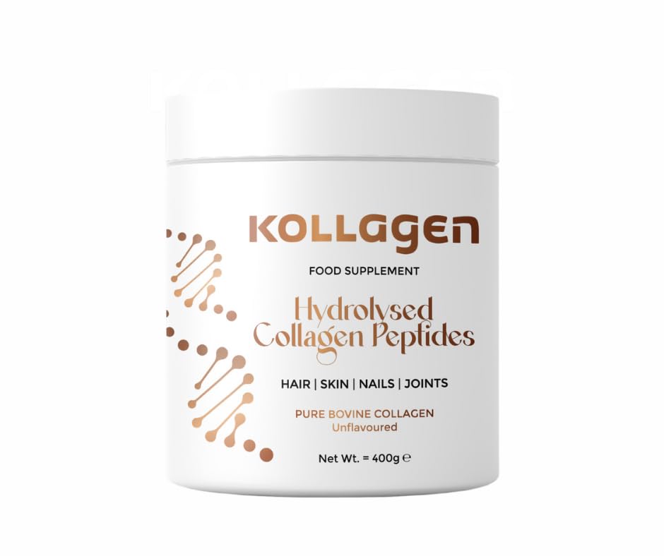 100% Pure Collagen Peptides Powder 400g Kollagen: Hydrolysed Bovine Collagen Peptides (Type 1) My Store uk supplements