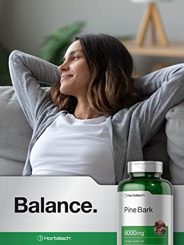 Pine Bark Extract | 6000 mg | 180 Capsules | Standardized to Contain 380 mg Proanthocyan Horbäach uk supplements