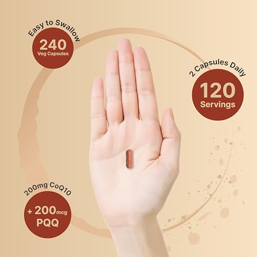 NatureBell CoQ10 (Ubiquinone) 200mg with PQQ, 240 Veggie Capsules | Stable High NatureBell uk supplements