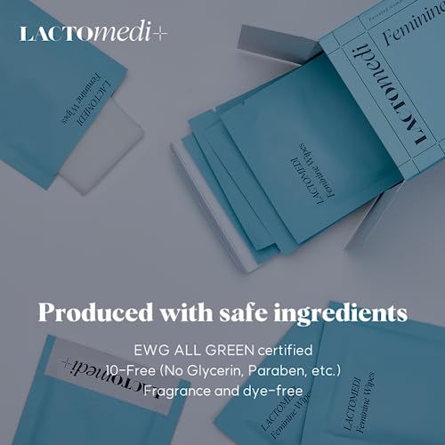 LACTOMEDI Feminine Wipes | Unscented Feminine Wipes | Individually Wrapped | pH-Balanced Feminine LACTOMEDI uk supplements