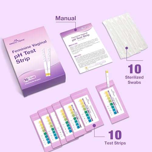 Easy@Home Vaginal pH Test -10 Strips | BV Test Kit at Home for Women | Yeast Infection Test + pH Balance Easy@Home uk supplements
