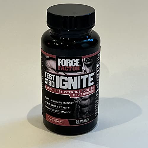 FORCE FACTOR Test X180 Ignite Testosterone Booster for Men, Testosterone Support Force Factor uk supplements