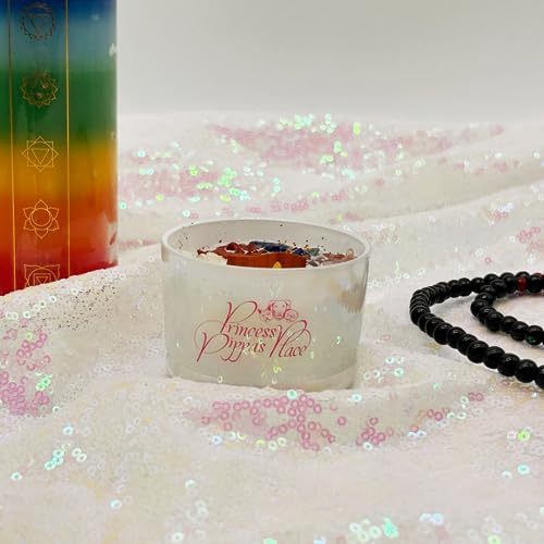 Princess Pippa's Place Healing Candles with Crystals Inside- Natural Soy Wax 7 Stones Crystal Candle Jar Msupps.com uk supplements