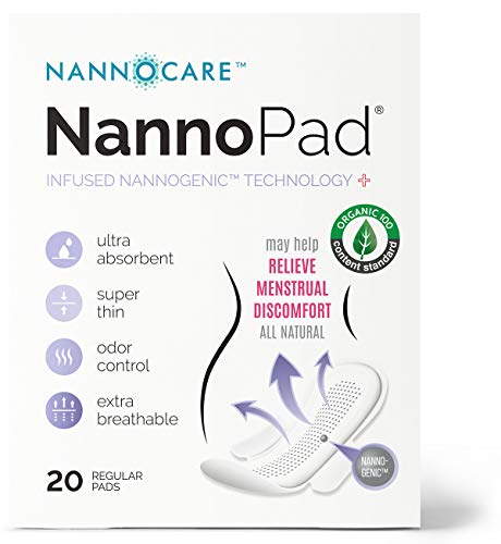NannoPad Regular Pads for Women - Nannocare Certified Organic Cotton Pads - Pads with Wings NannoPad uk supplements