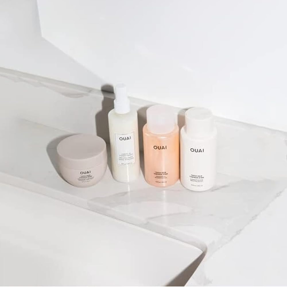 OUAI Thick Hair Shampoo & Conditioner Set, Travel Size - Moisturizing Shampoo & Conditioner - With Keratin, Marshmallow Root, Shea Butter & Avocado Oil - Sulfate, Paraben & Phthalate Free (3 Oz) OUAI uk supplements