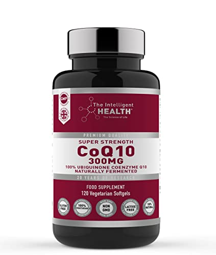Ubiquinone Coenzyme Q10 300mg Softgel Capsules, 120 Super Strength Vegan Friendly The Intelligent Health uk supplements
