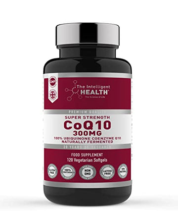Ubiquinone Coenzyme Q10 300mg Softgel Capsules, 120 Super Strength Vegan Friendly The Intelligent Health uk supplements