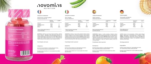 Novomins Collagen Gummies - Marine Collagen Gummies - Superior Type 1 Hydrolysed Collagen novomins uk supplements