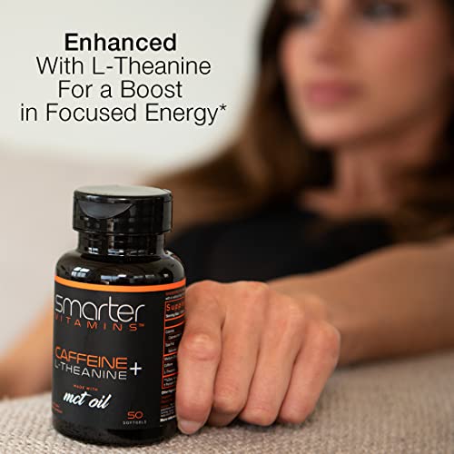 200mg Caffeine Pills - MCT Oil from 100% Coconuts + 100mg L-Theanine, Advanced Energy SmarterVitamins uk supplements