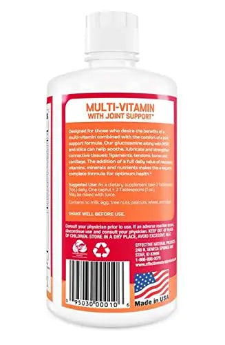 ENP Liquid Multi-Vitamin with Joint Support for Adults | Multivitamin for Women & Men | Plus Glucosamine with MSM | 32 oz | ENP uk supplements