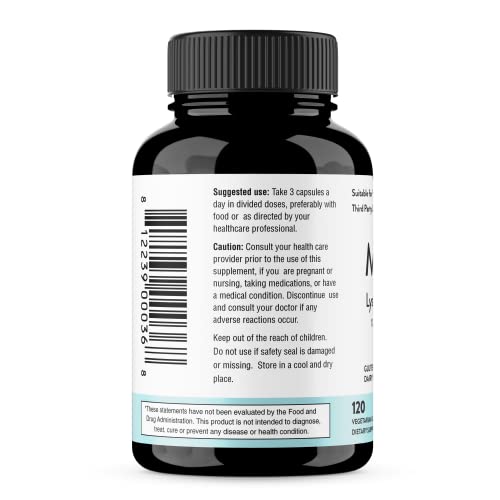 Sandhu's Magnesium Glycinate Lysinate | 120 Easy to Swallow Chelated Vegan Capsules | Magnesium Lysine Chelate Supplement for High Absorption | for Best Sleep, Leg Cramps, Relaxation Sandhu's uk supplements