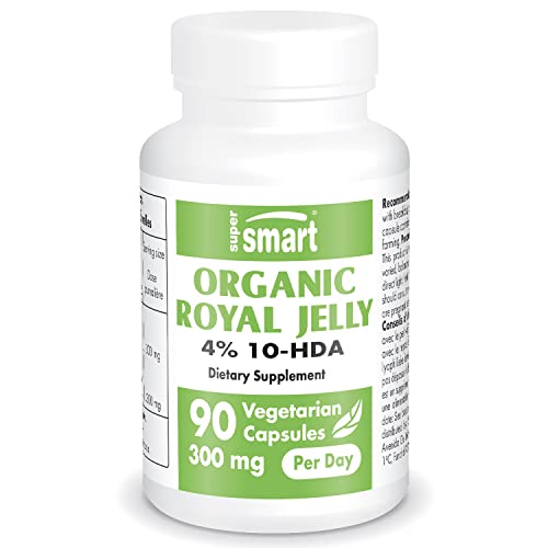 Supersmart - Organic Royal Jelly 300mg per Day (High Strength 4% 10-HDA) - Freeze Supersmart uk supplements