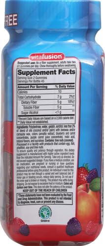 Vitafusion Fiber Well Sugar Free Fiber Supplement, Peach, Strawberry And Blackberry Vitafusion uk supplements