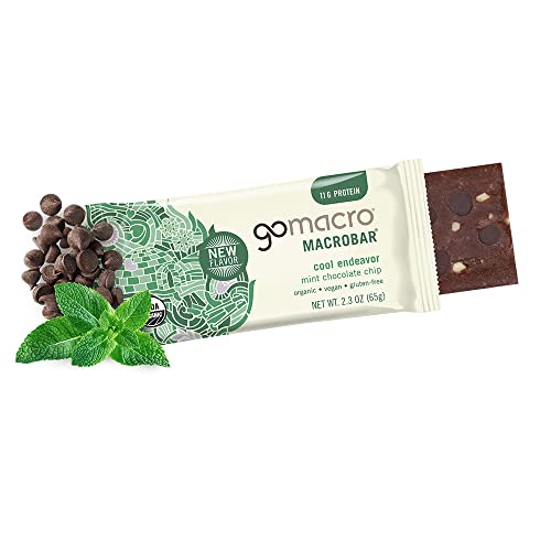 GoMacro MacroBar Organic Vegan Protein Bars - Mint Chocolate Chip, 2.3 Ounce Bars GoMacro uk supplements