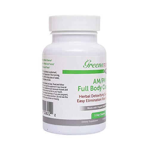Greens First Full Body AM/PM Cleanse, 20 Veggie Capsules – Supplement for Natural Detox Greens First uk supplements