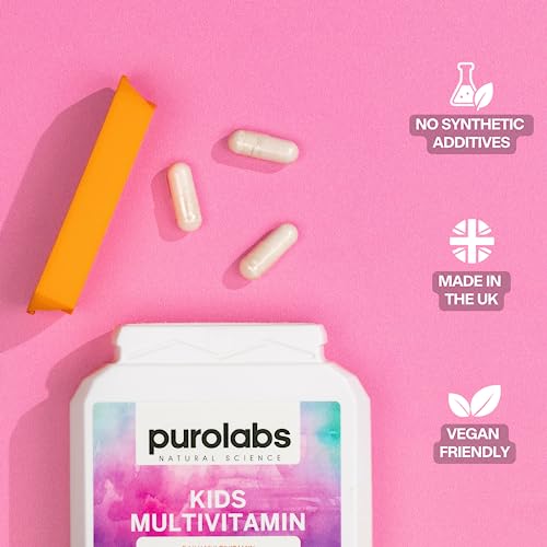 Kids Vitamins - Multivitamin for Kids with Calcium, Zinc, Iron, Vitamin C, B12, D3 and More Purolabs uk supplements