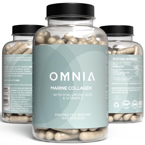 Omnia Marine Collagen Capsules 2400mg for Women & Men with Type I Collagen OMNIA uk supplements
