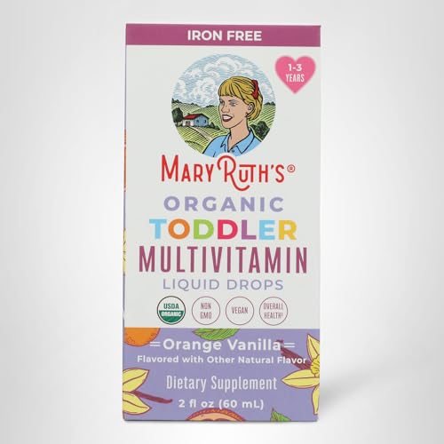 MaryRuth's Toddler Multivitamin | Vitamin A C D E B6 B12 Zinc | Healthy Growth Support | Immunity | Bone Health | Cognitive Function | Organic | Sugar Free | Vegan | Non-GMO | 2 Fl Oz | 30 Day Supply MARYRUTH'S uk supplements