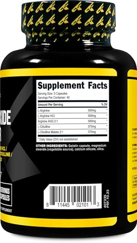 Primaforce Nitric Oxide Booster (2,250mg, 120 Capsules) - 40 Servings of Our High Potency Primaforce uk supplements